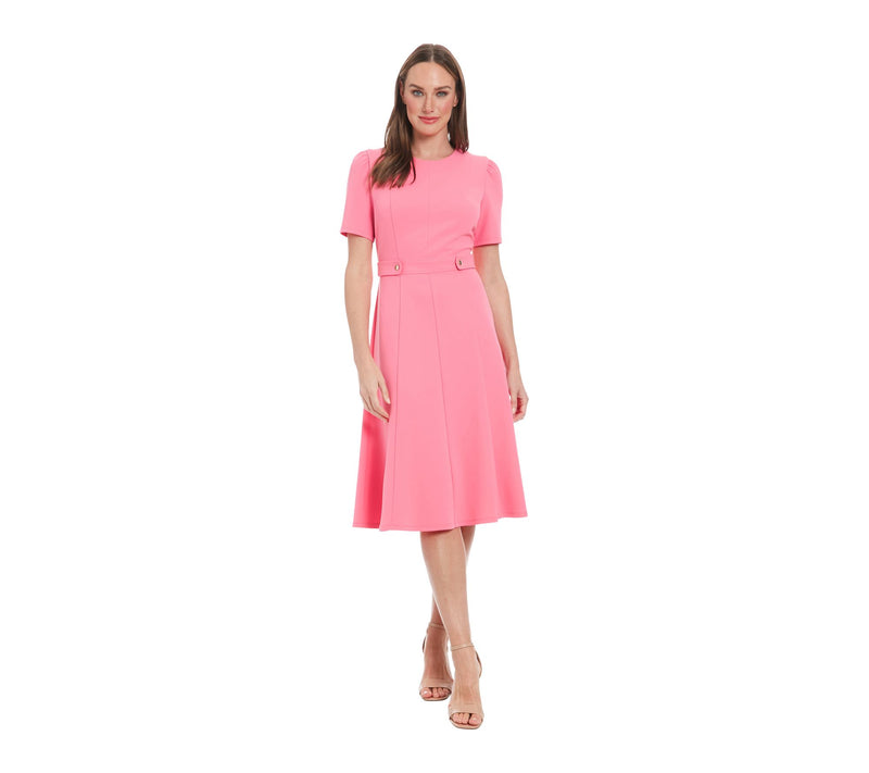 short sleeve side tab midi dress — View 13