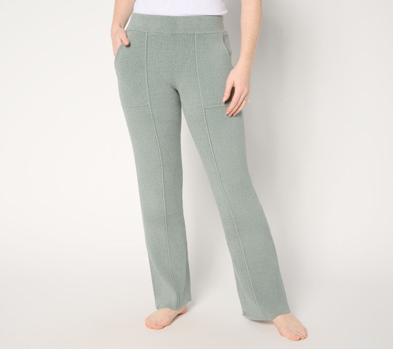 Barefoot Dreams Petite CozyChic Ultra Lite Ribbed Pintuck Pants — View 13