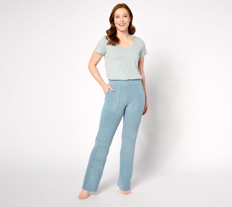 Barefoot Dreams Petite CozyChic Ultra Lite Ribbed Pintuck Pants — View 17