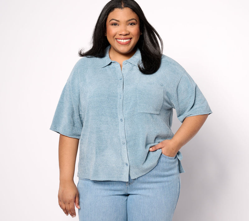 Barefoot Dreams CozyChic Ultra Lite Short Sleeve Shirt — View 13