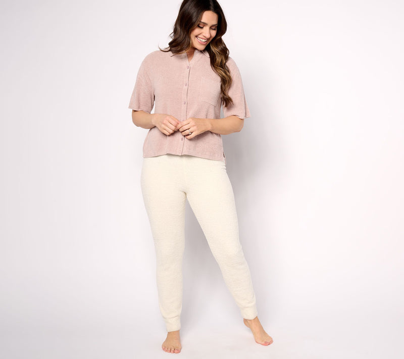 Barefoot Dreams CozyChic Ultra Lite Short Sleeve Shirt — View 3