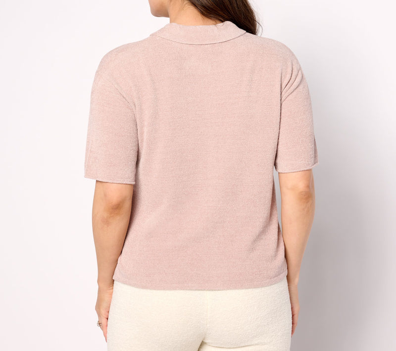 Barefoot Dreams CozyChic Ultra Lite Short Sleeve Shirt — View 2