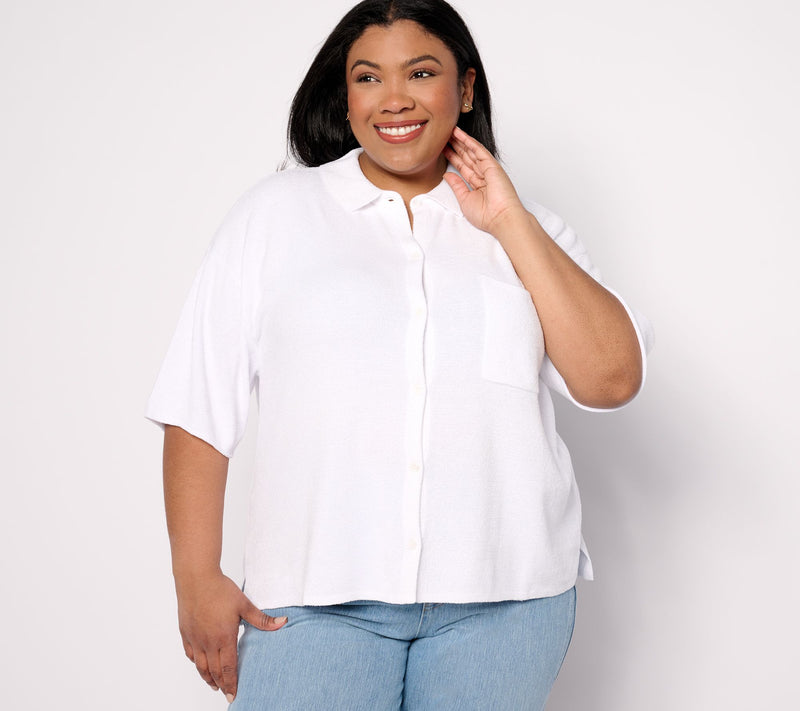 Barefoot Dreams CozyChic Ultra Lite Short Sleeve Shirt — View 15