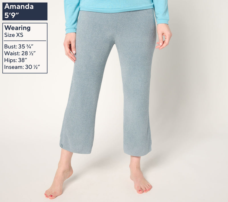 Barefoot Dreams Regular CozyChic Ultra Lite Ribbed Slit Crop Pant — View 15
