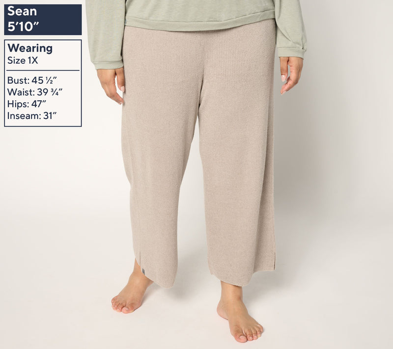Barefoot Dreams Regular CozyChic Ultra Lite Ribbed Slit Crop Pant — View 14