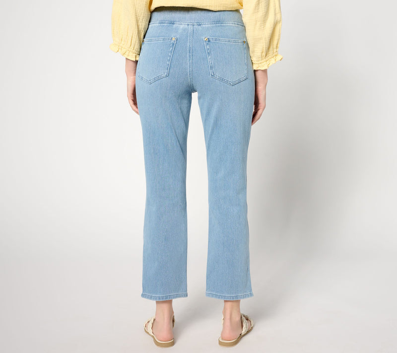 Belle by Kim Gravel Tall Flexibelle Anchor Button Cropped Jean — View 2