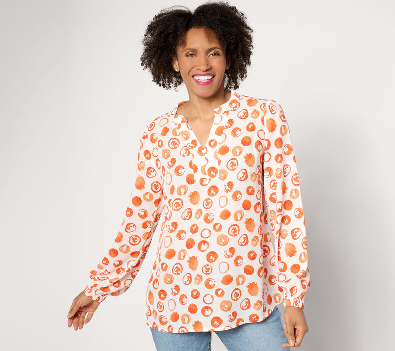 Belle by Kim Gravel Mega Dot Blouse — View 8