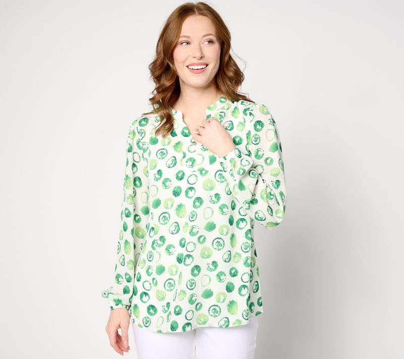 Belle by Kim Gravel Mega Dot Blouse — View 9