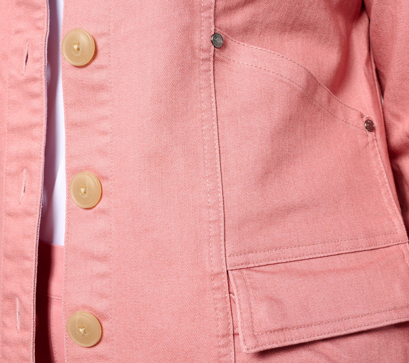 AnyBody Petite Stretch Twill Utility Jacket with Pockets — View 14