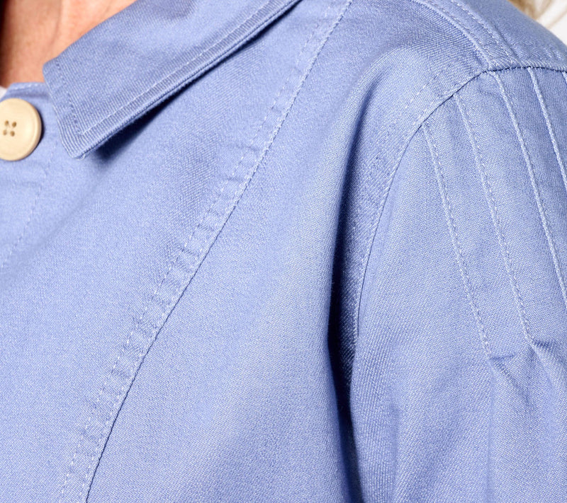 AnyBody Petite Stretch Twill Utility Jacket with Pockets — View 15