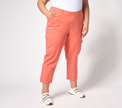 AnyBody Regular All Stretch Twill Cropped Utility Pant