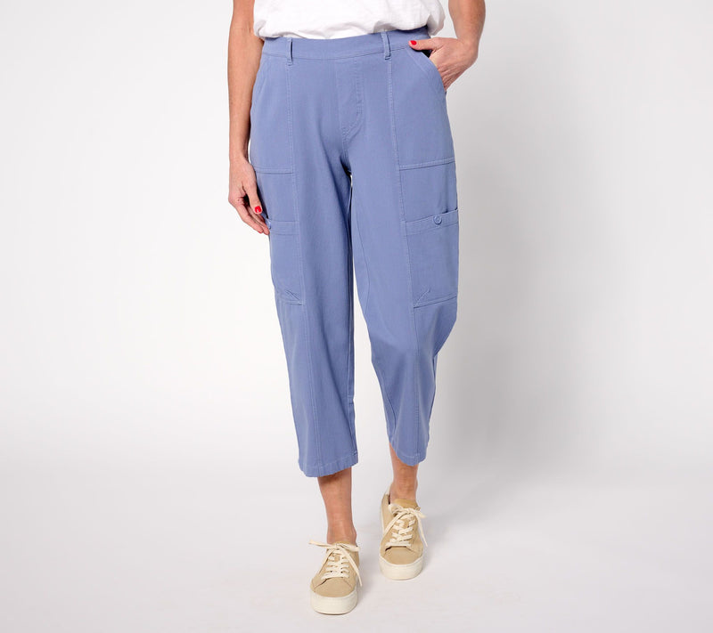 AnyBody Regular All Stretch Twill Cropped Utility Pant — View 7