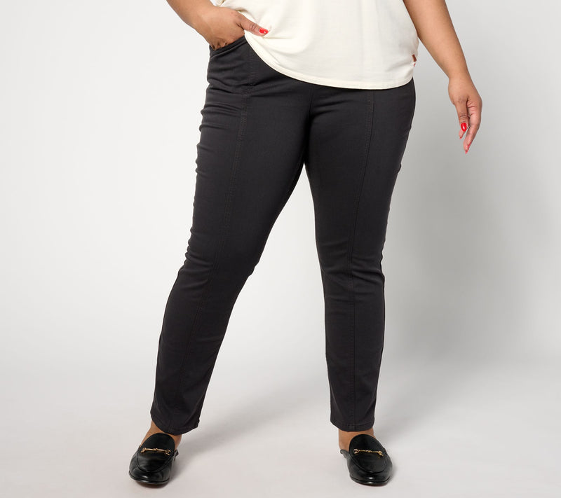 Denim & Co. Canyon Retreat Soft Twill Pant with Seaming Detail — View 10