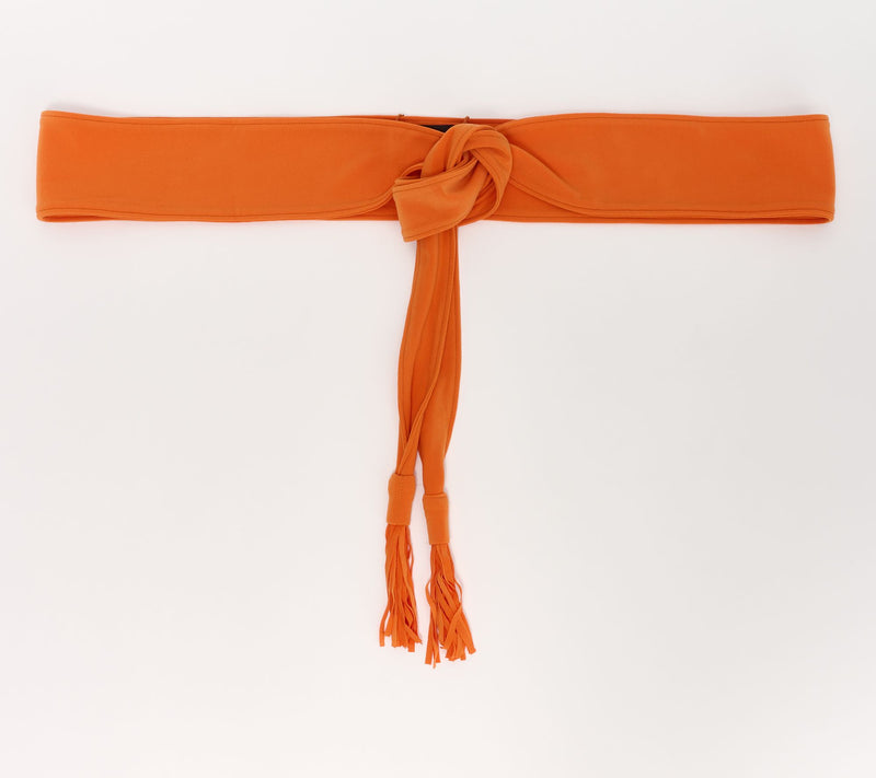 Women with Control Como Jersey Obi Belt w/ Tassels — View 13