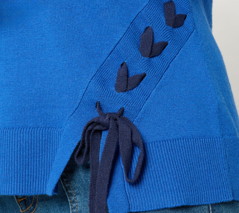 Women with Control Lace-Up Detail Sweater — View 14