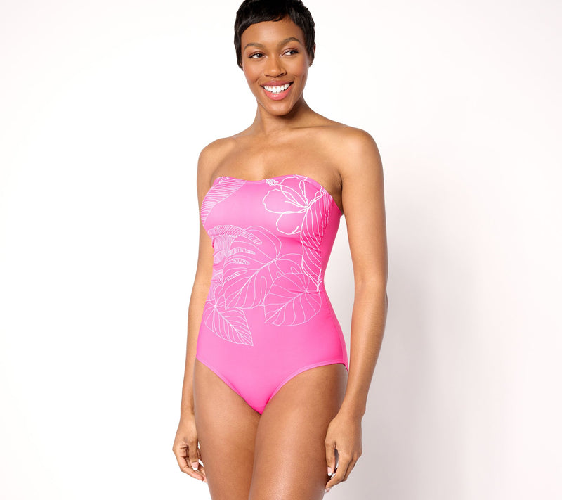 Susan Graver Soleil Embroidered Swimsuit with Removable Strap — View 9