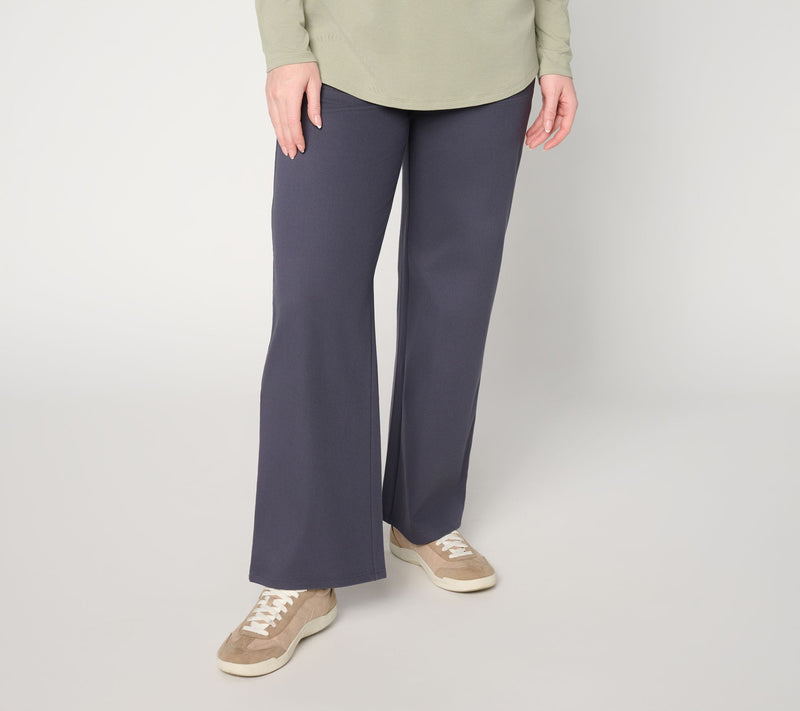 Denim & Co. Regular Comfy Knit Air Wide-Leg Pants with Drawstring — View 25