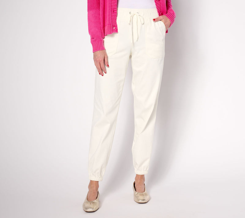 Denim & Co. Petite Comfy Knit Air Straight Leg Cargo Jogger — View 7