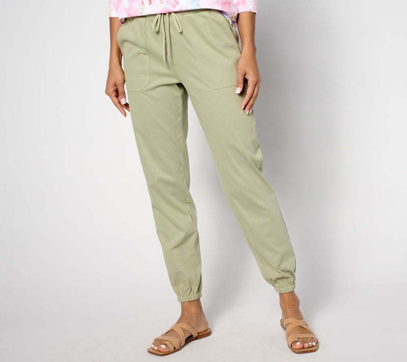 Denim & Co. Petite Comfy Knit Air Straight Leg Cargo Jogger — View 8