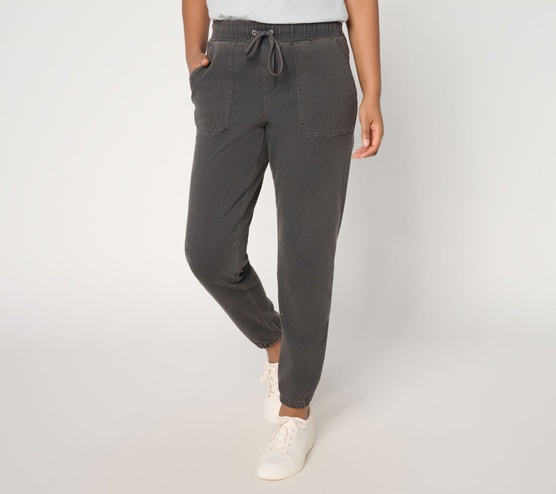 Denim & Co. Petite Comfy Knit Air Straight Leg Cargo Jogger — View 9