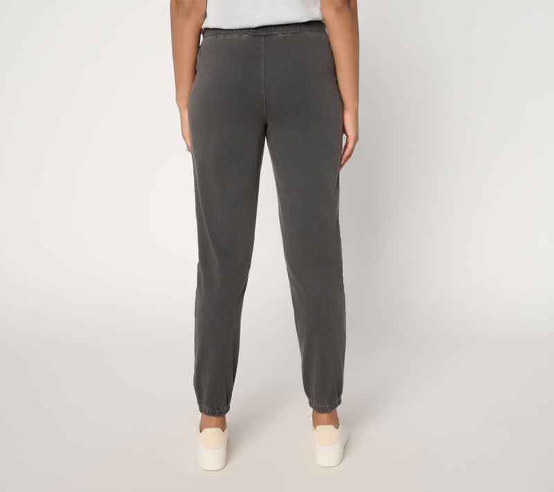 Denim & Co. Petite Comfy Knit Air Straight Leg Cargo Jogger — View 12