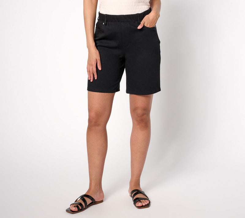Denim & Co. Petite Comfy Knit Air Pull-On Short with Pockets — View 17