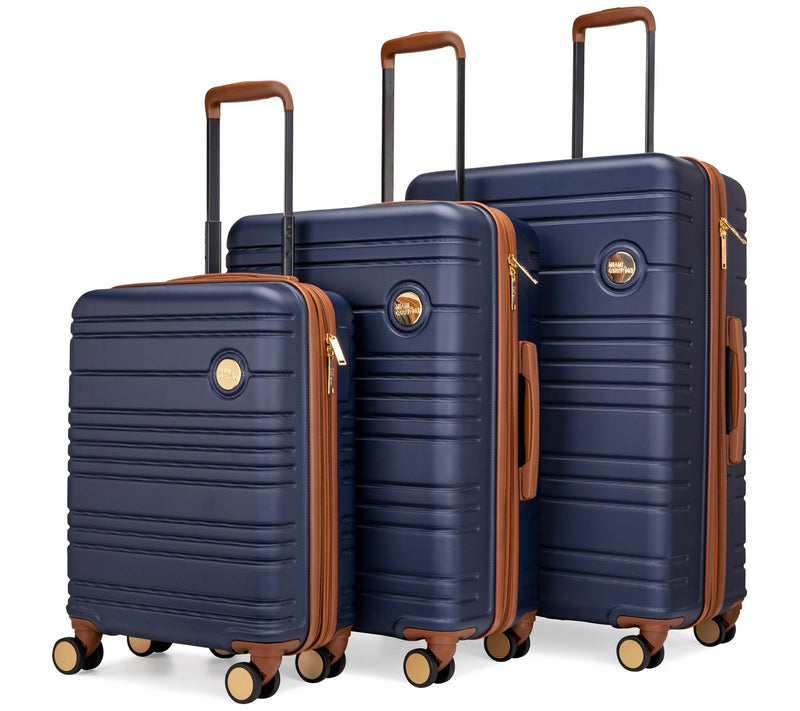 Miami CarryOn Brickell 3 pc Expandable Retro Spinner Luggage — View 5