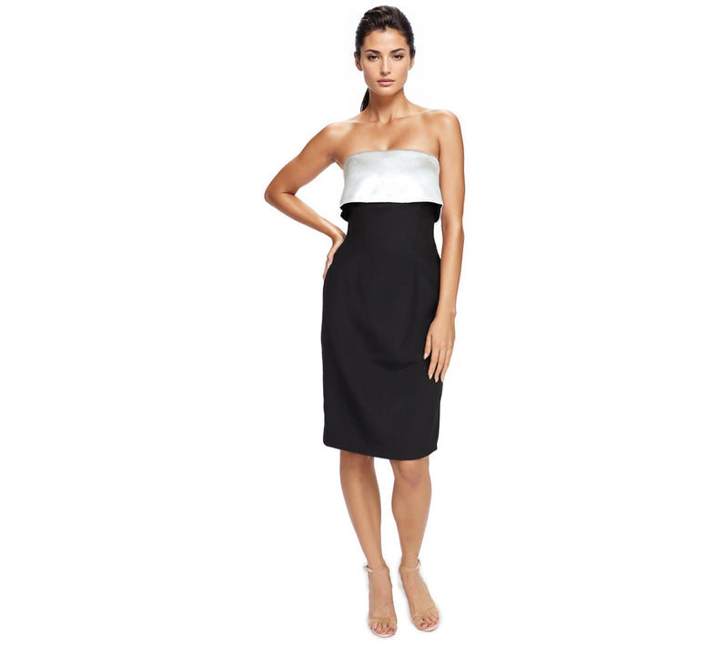 Rene Ruiz Collection Strapless Satin CocktailDress w/ Detail — View 5