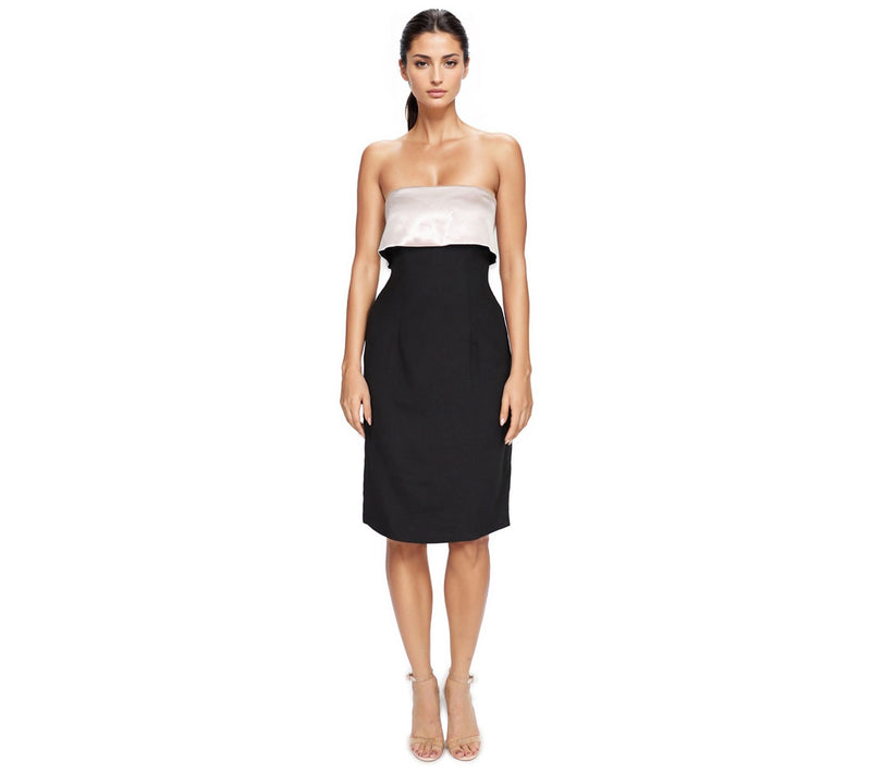 Rene Ruiz Collection Strapless Satin CocktailDress w/ Detail — View 3