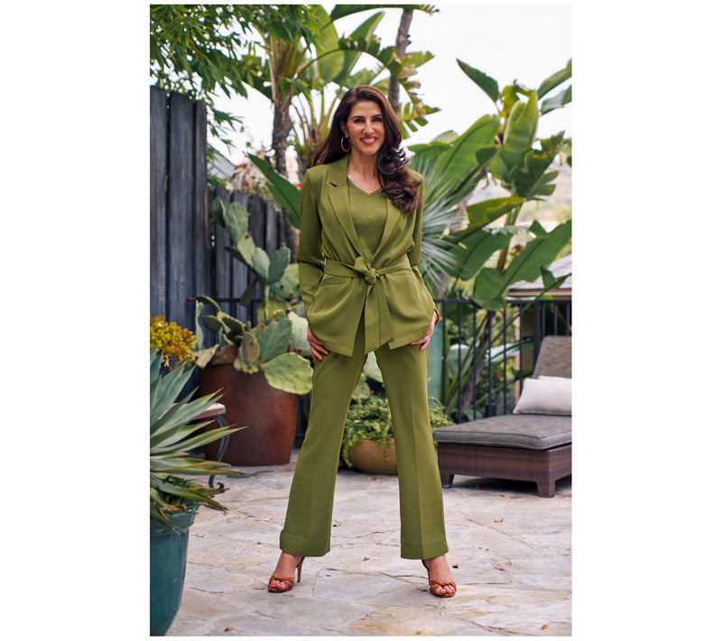 BEAUTIFUL by Lawrence Zarian Belted Blazer — View 17