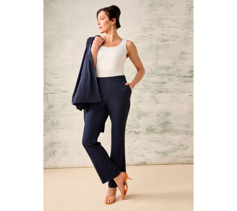 BEAUTIFUL by Lawrence Zarian Petite Wide Leg Pull-On Pant — View 12