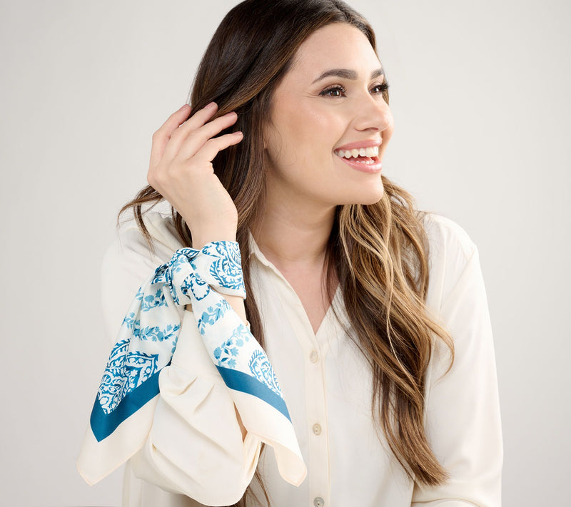 BEAUTIFUL by Lawrence Zarian Printed Scarf — View 10