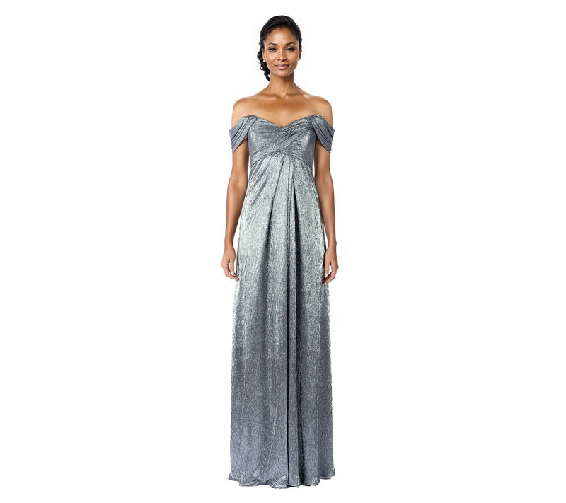 Rene Ruiz Collection Off The Shoulder DrapedStretch Gown — View 7