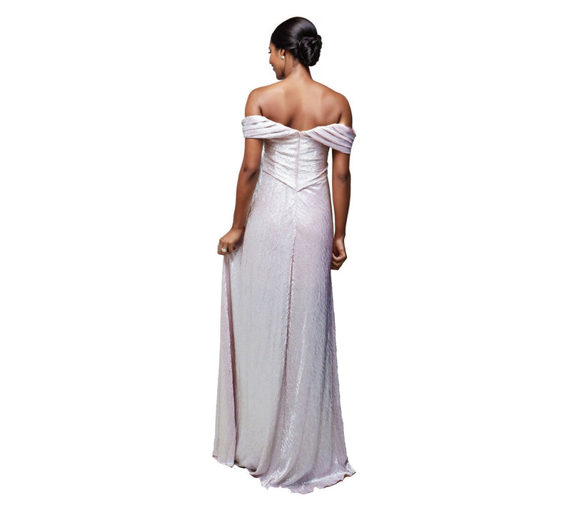 Rene Ruiz Collection Off The Shoulder DrapedStretch Gown — View 8