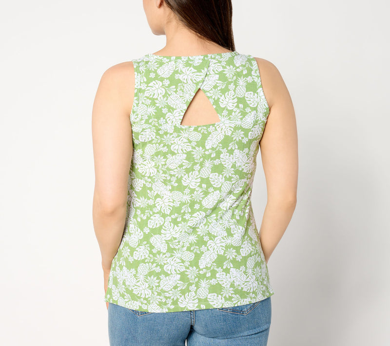 Cuddl Duds Wide Rib Scoop Neck Tank — View 2
