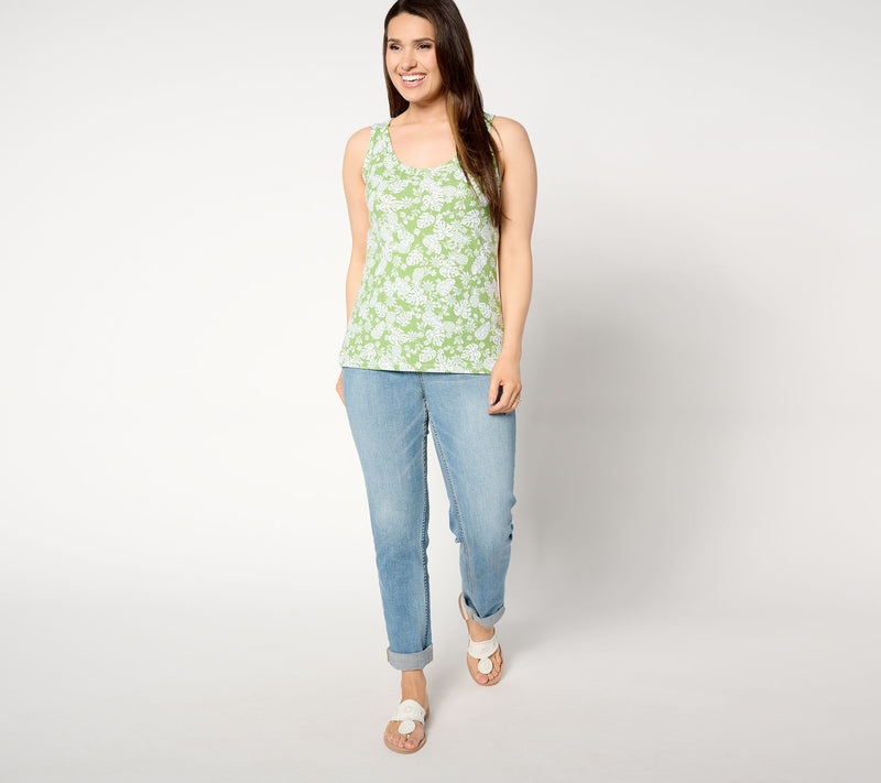 Cuddl Duds Wide Rib Scoop Neck Tank — View 3