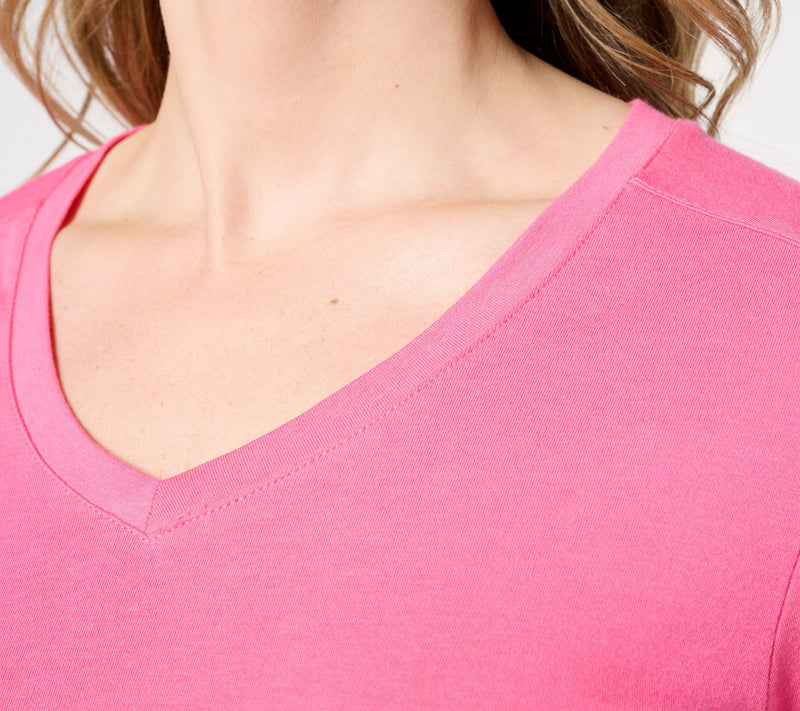 Cuddl Duds Cotton Core T-Shirt and Short Lounge Set — View 17