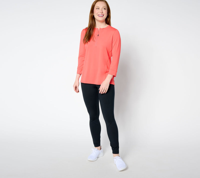 Cuddl Duds Sunwear 3/4-Sleeve Half Zip — View 13