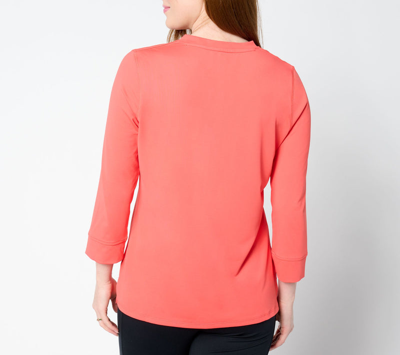 Cuddl Duds Sunwear 3/4-Sleeve Half Zip — View 12