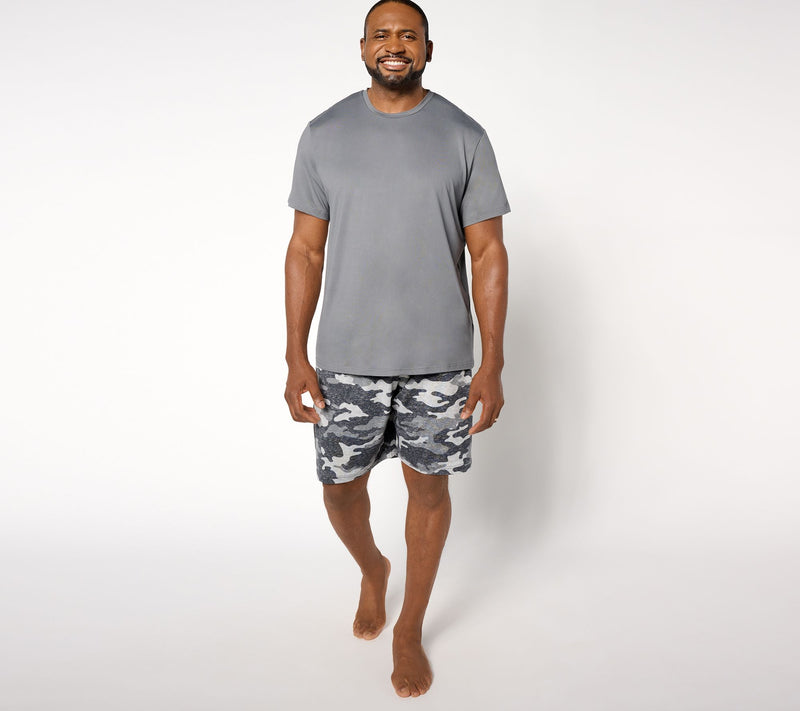 Cuddl Duds Men's Classic Stretch Jersey Pajama Set — View 9