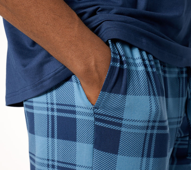 Cuddl Duds Men's Classic Stretch Jersey Pajama Set — View 11