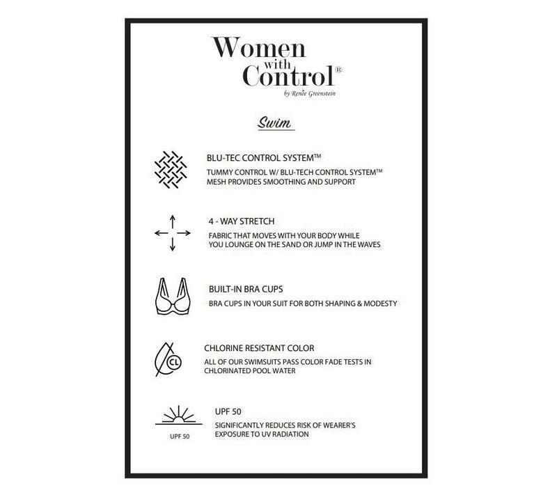 Women with Control Tummy Control Swim Dress — View 14