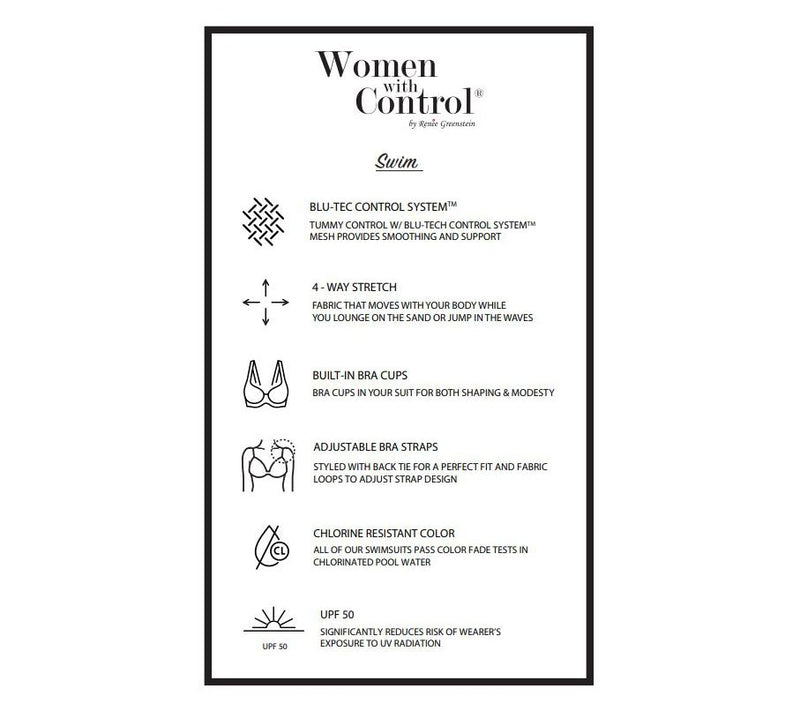 Women with Control Tummy Control Tankini & High Waisted Bottom — View 3