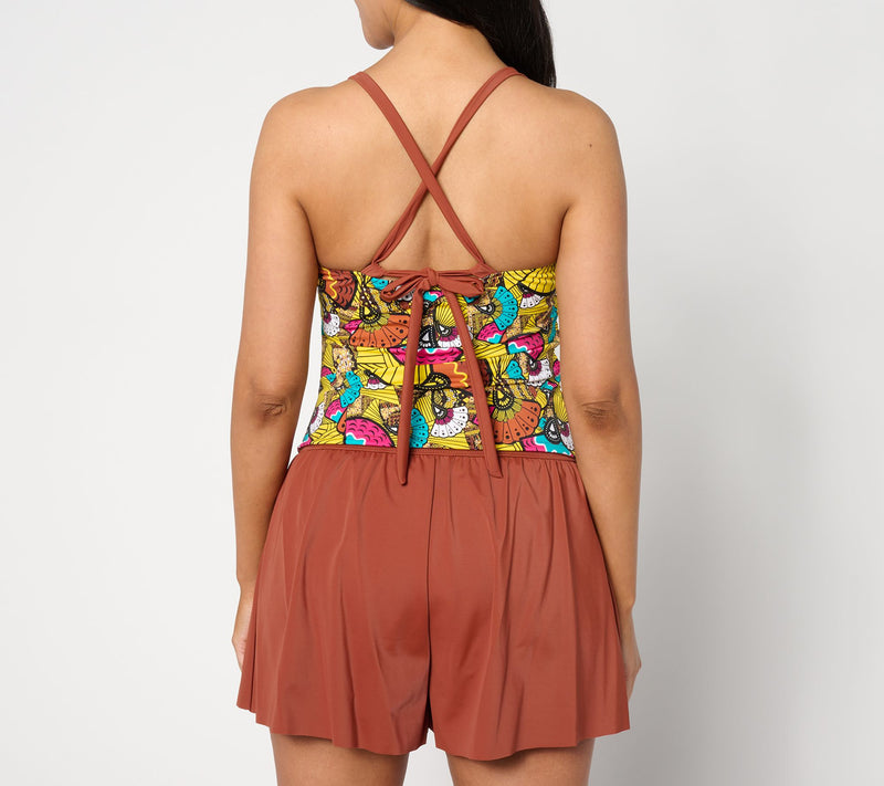 Women with Control Tummy Control Tankini & High Waisted Bottom — View 2