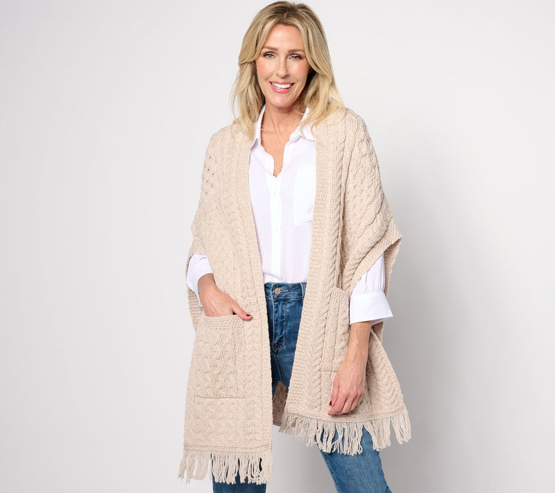 Aran Crafts Merino Wool Shawl Fringe Trim — View 15