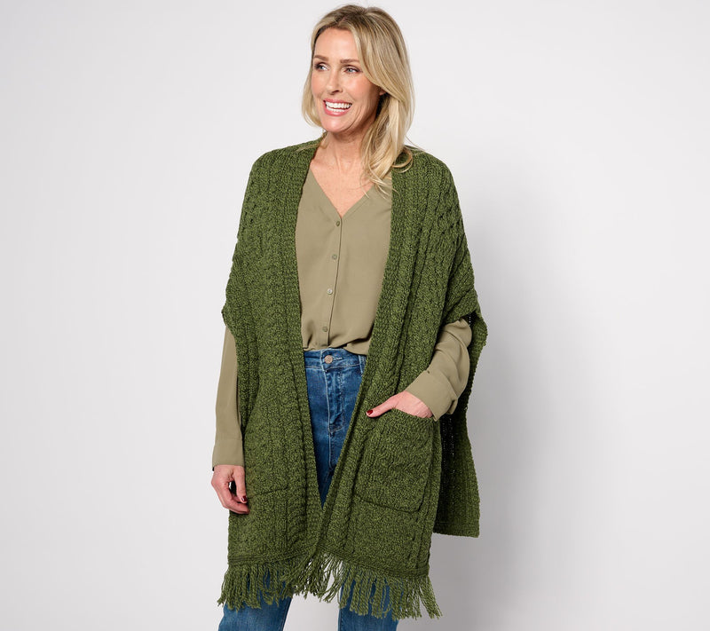 Aran Crafts Merino Wool Shawl Fringe Trim — View 3