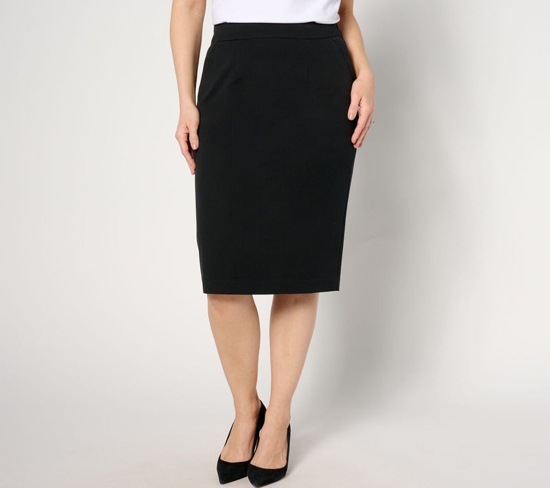Isaac Mizrahi Live! Petite 24/7 Stretch Pencil Skirt — View 13