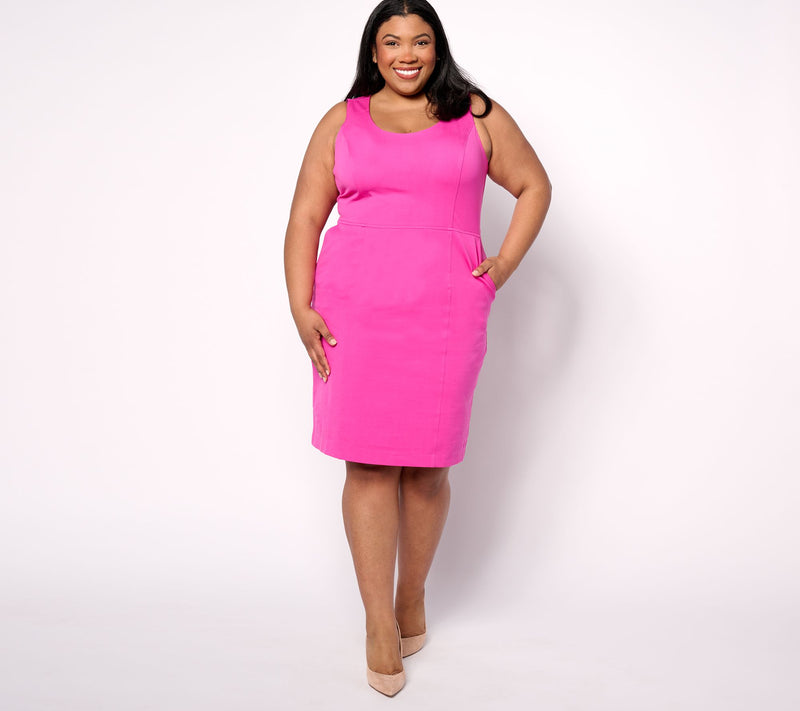 Isaac Mizrahi Live! Regular 24/7 Stretch Sleeveless Dress — View 5