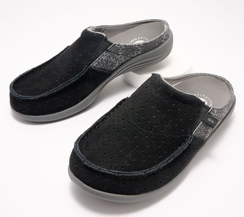 Revitalign Orthotic Memory Foam Suede Mules - Siesta Dahlia — View 8