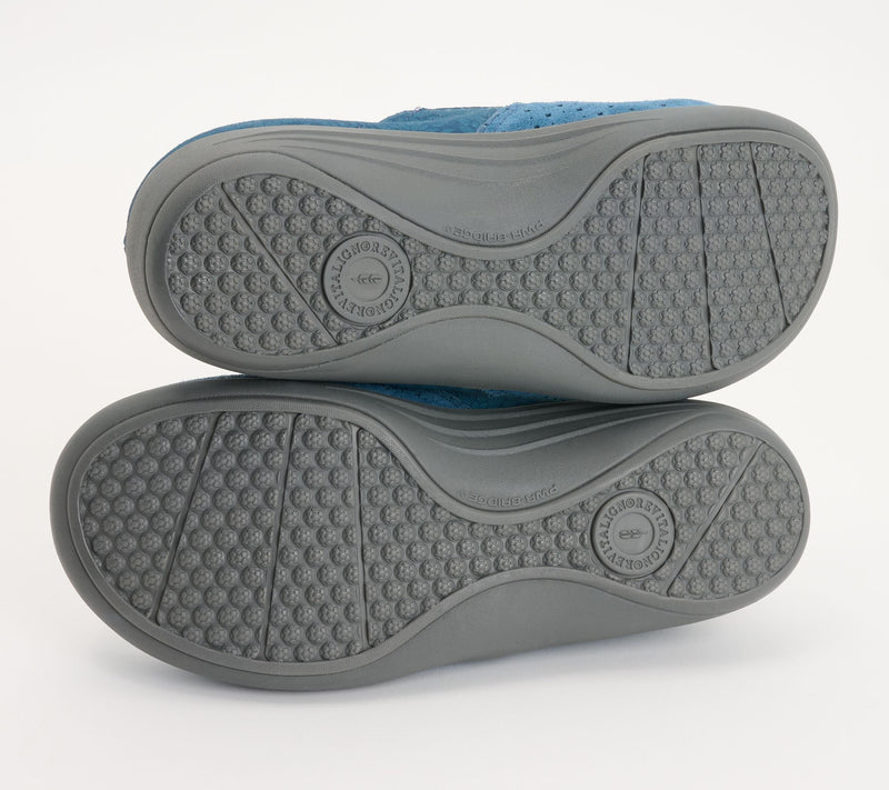 Revitalign Orthotic Memory Foam Suede Mules - Siesta Dahlia — View 2